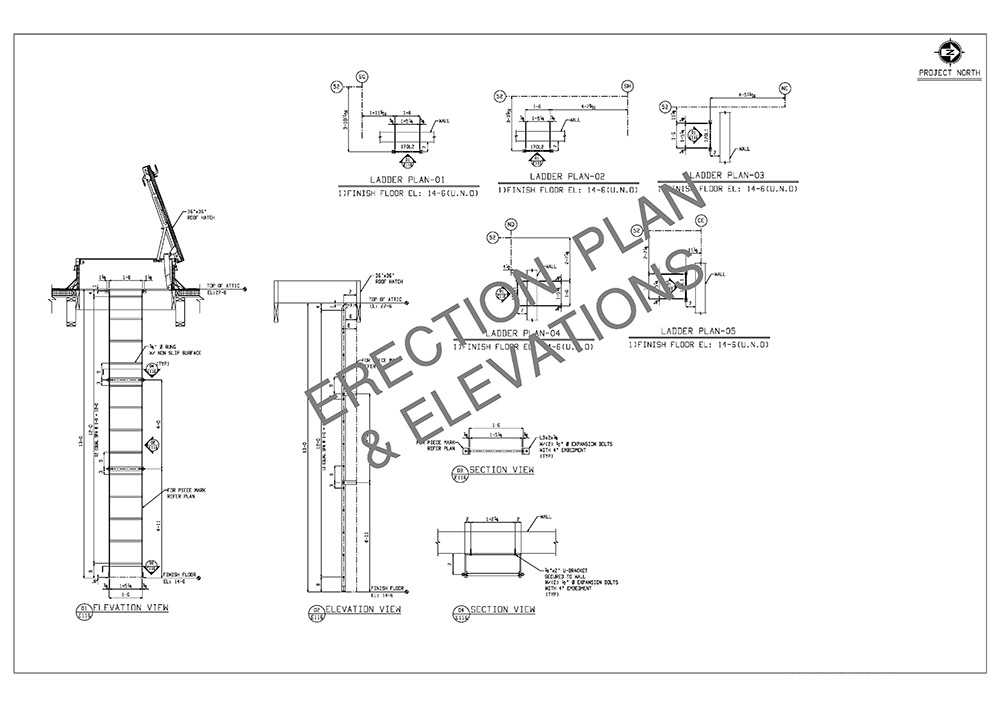 erection plan and elevations